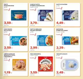 Volantino Tigre Amico Pagina 17: Bastoncini di merluzzo panati Consilia €2,39, Sugo pronto allo scoglio Consilia €2,59
