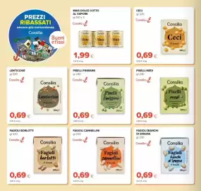 Volantino Tigre Amico Pagina 22: Consilia Piselli medi €0,69, Consilia Fagioli cannellini €0,69