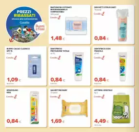 Volantino Tigre Amico Pagina 34: Salviettine baby Consilia €1,69, Bastoncini cotonati Consilia €1,48