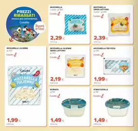 Volantino Tigre Amico Pagina 8: Mozzarella julienne Consilia €1,99, Mozzarella per pizza Consilia €1,99