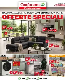Volantino Conforama Pagina 1: Iron poltrona gaming €59,90, Diario scolastico perpetuo €5,49