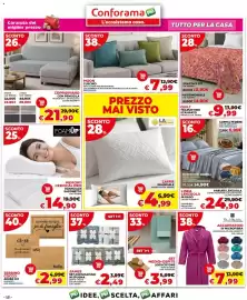 Volantino Conforama Pagina 12: Moon cuscino €7,99, Zerbino Cocco €2,99