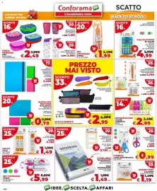 Volantino Conforama Pagina 14: Set compasso €1,99, Evidenziatori colori assortiti €2,99