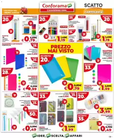 Volantino Conforama Pagina 15: Quaderno Maxi €0,79, Scatola pastelli Scatto €1,19
