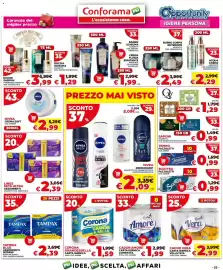 Volantino Conforama Pagina 19: Tampax Blue assorbenti interni €2,39, Corona carta igienica €1,59