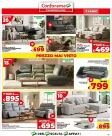 Volantino Conforama Pagina 5: Elba divano in tessuto con penisola reversibile €599,00