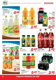 Volantino Pac Cash&Carry Pagina 12: Coca-cola Original taste/zero/s. caffeina €1,45, Neri Gassosa/Chinotto €3,30