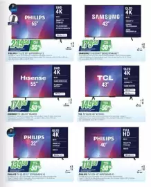 Volantino Leonardelli Pagina 5: Philips TV LED 65" €249,50, Samsung TV QLED 43" €179,50