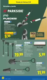 Catálogo Lidl | bazar Página 10: Parkside pala con sierra €11,99, Parkside piedra de afilar 2 en 1 €5,99