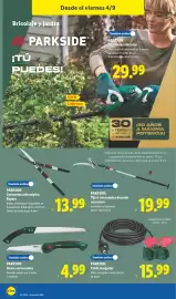 Catálogo Lidl | bazar Página 12: Parkside cable alargador €15,99, Parkside sierra cortarramas €4,99