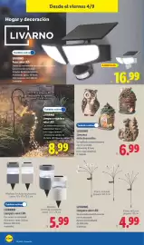 Catálogo Lidl | bazar Página 14: Livarno lámpera solar decorativa €6,99, Livarno lámpara solar led €4,99