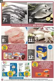 Catálogo E.Leclerc Página 20: Sepia limpia €11,90, Filete de gallineta €8,90