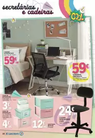 Folheto E.Leclerc Página 22: Gaveteiro bicolor €12,95, Caixa de arrumação €4,95