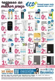 Folheto E.Leclerc Página 24: Régua eco+ €0,50, Desenrolador + fita cola transparente eco+ €1,50