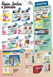 Folheto E.Leclerc Página 6: Pincel escolar pennelli giotto €1,65, Conjunto de pintura giotto €11,50