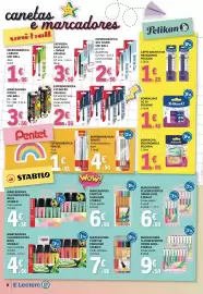 Folheto E.Leclerc Página 8: Marcadores fluorescentes swing cool stabilo €6,50, Lápis grafite hb hexagonal pelikan €1,25