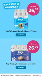 Plein.nl folder Pagina 6: Page toiletpapier compleet schoon €26,00, Page toiletpapier kussenzacht en sensitive €26,00