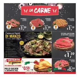 Volantino Maxi Coal Pagina 4: Fettine sceltissime di bovino adulto €1,59, Hamburger ai funghi €1,39