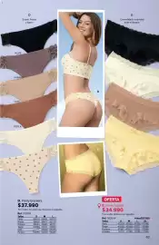 Catálogo Leonisa Página 63: E. panty hipster €34.990,00, D. panty brasilera €37.990,00