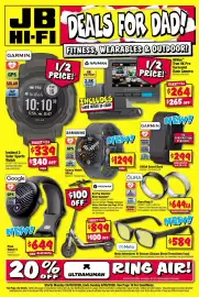 JB Hi-Fi catalogue Page 1: Garmin Cirqa Smart Band €299,00, Oura Ring 5t €649,00