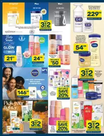 Pick n Pay catalogue Page 2: E45 Dermatological Cream €229,99, Bramley Tissue Oil Assorted €50,00