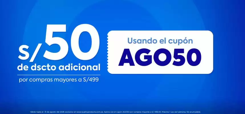 Quality Products (válido hasta 2-09)
