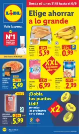 Catálogo Lidl semana 36 Página 1: Ocean Sea Salmón ahumado €5,49, Realvalle jamón serrano reserva €5,99