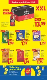 Catálogo Lidl semana 36 Página 13: Estrella Galicia Cerveza especial €13,49, Vitasia pan de gamba €1,75