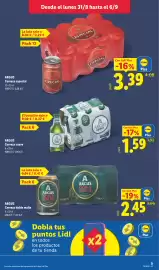 Catálogo Lidl semana 36 Página 17: Argus cerveza doble malta €2,45, Argus cerveza suave €1,59