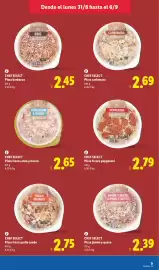 Catálogo Lidl semana 36 Página 19: Chef select pizza fresca pollo asado €2,75, Chef Select pizza fresca atún y bacon €2,65