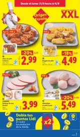 Catálogo Lidl semana 36 Página 5: Serrano pechuga de pavo fiambre €3,99, Albóndigas de pollo y pavo €5,49