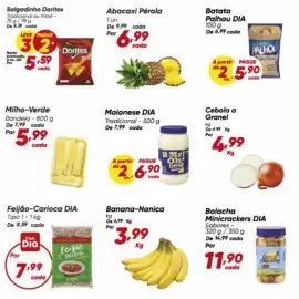 Tabloide Dia Página 7: Chapéu de palha - batata €25,90, A granel - cebola €4,99