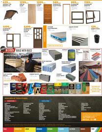 BUCO catalogue Page 8: ALUMINIUM DOOR IN FRAME €5.299,00, PINE BB DOOR €1.299,00
