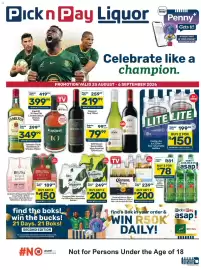 Pick n Pay Liquor catalogue Page 1: Corona Extra or Cero Mexican Beer €200,00, Savanna Cider Assorted €200,00