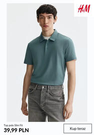 H&M gazetka tydzień 35 Strona 10: Top polo H & M Slim Fit €39,99