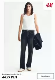 H&M gazetka tydzień 35 Strona 8: Prążkowana koszulka Slim Fit H & M €44,99
