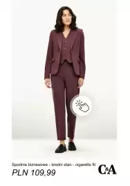 C&A gazetka tydzień 35 Strona 8: Spodnie biznesowe C & A średni stan cigarette fit €109,99