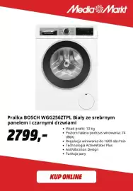 Media Markt gazetka Strona 5: Pralka Bosch WGG256ZTPL biały ze srebrnym panelem i czarnymi drzwiami €2.799,00
