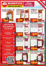 Wurstico Flugblatt woche 35 Seite 3: Schweinebauch gesurt, geschnitten Winkler €5,99, Stier Wadenstück €19,99