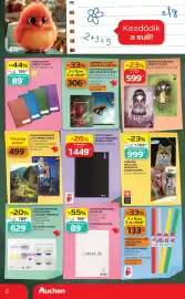 Auchan akciós újság hét 35 Oldal 2: AUCHAN TIPP TŰZÖTT FÜZET €159,00, AUCHAN KEDVENC CITY SPIRÁLFÜZET €499,00