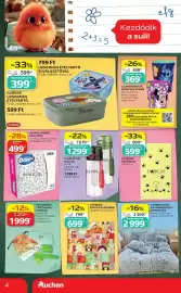 Auchan akciós újság hét 35 Oldal 4: Gyermek kéztörlő €599,00, Ooops! Junior szalvéta €499,00