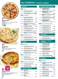 Catalogue Croque Gel page 10: Pizza Tartiflette €7,40, Tarte aux poireaux €5,60