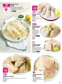 Catalogue Croque Gel page 22: Filets de cabillaud €25,60, Tronçons de saumonette €12,95