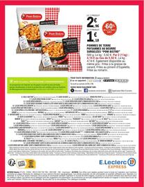 Catalogue E.Leclerc Express page 12: Pom bistro - pommes de terre paysannes au beurre surgelées €2,96