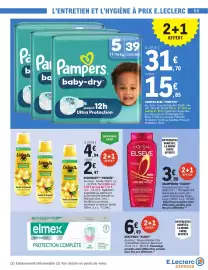 Catalogue E.Leclerc Express page 11: Elmex - dentifrice €6,49, Ushuaia - deodorant €4,94