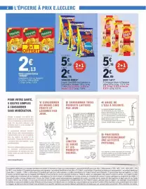 Catalogue E.Leclerc Express page 2: Panzani - pates cuisson rapide €2,13, Vico - munch €5,50