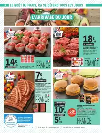 Catalogue E.Leclerc Express page 4: Provenance - 18 chipolatas pur porc €7,27