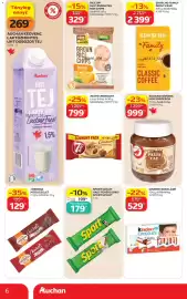Auchan akciós újság | Szupermarket Oldal 6: Auchan kedvenc mogyorókrém €999,00, Sport €179,00