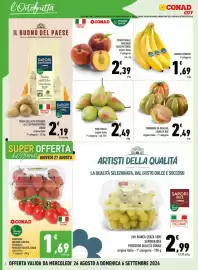 Volantino Conad City Pagina 4: Pomodoro da insalata cuore di bue €2,49, Pere coscia €2,49