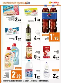 Volantino Conad City Pagina 8: Il Frantolio Carapelli €4,99, Detersivo liquido per lavatrice Omino Bianco €2,99